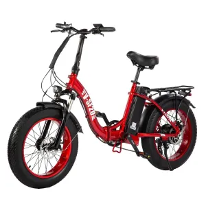 VTUVIA| SF20 20" Step-Thru Folding Fat Tire Electric Bike