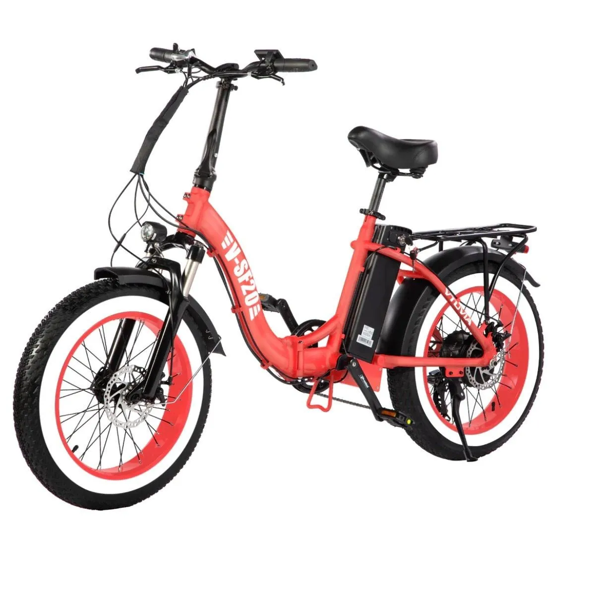 VTUVIA| SF20 20" Step-Thru Folding Fat Tire Electric Bike