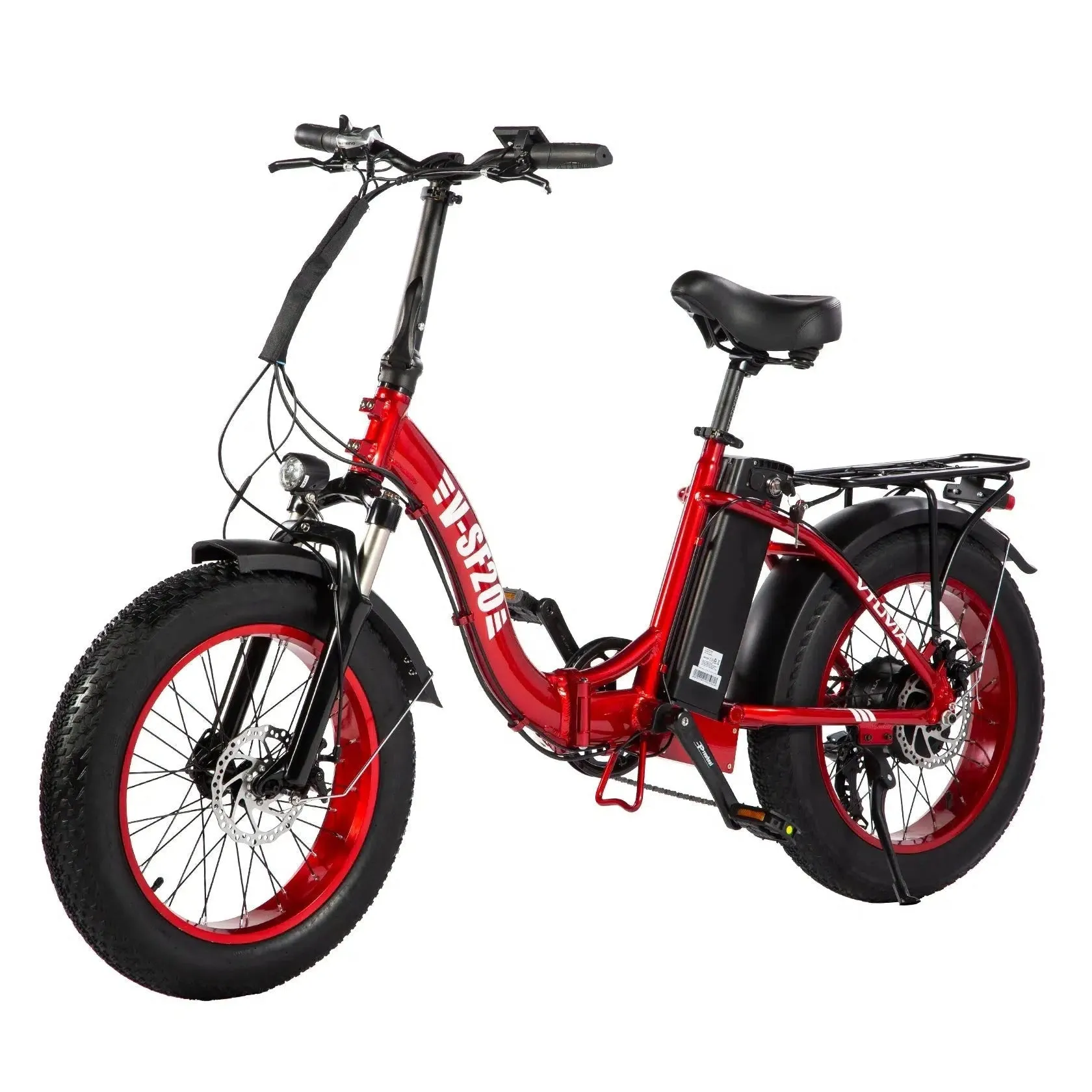 VTUVIA| SF20 20" Step-Thru Folding Fat Tire Electric Bike