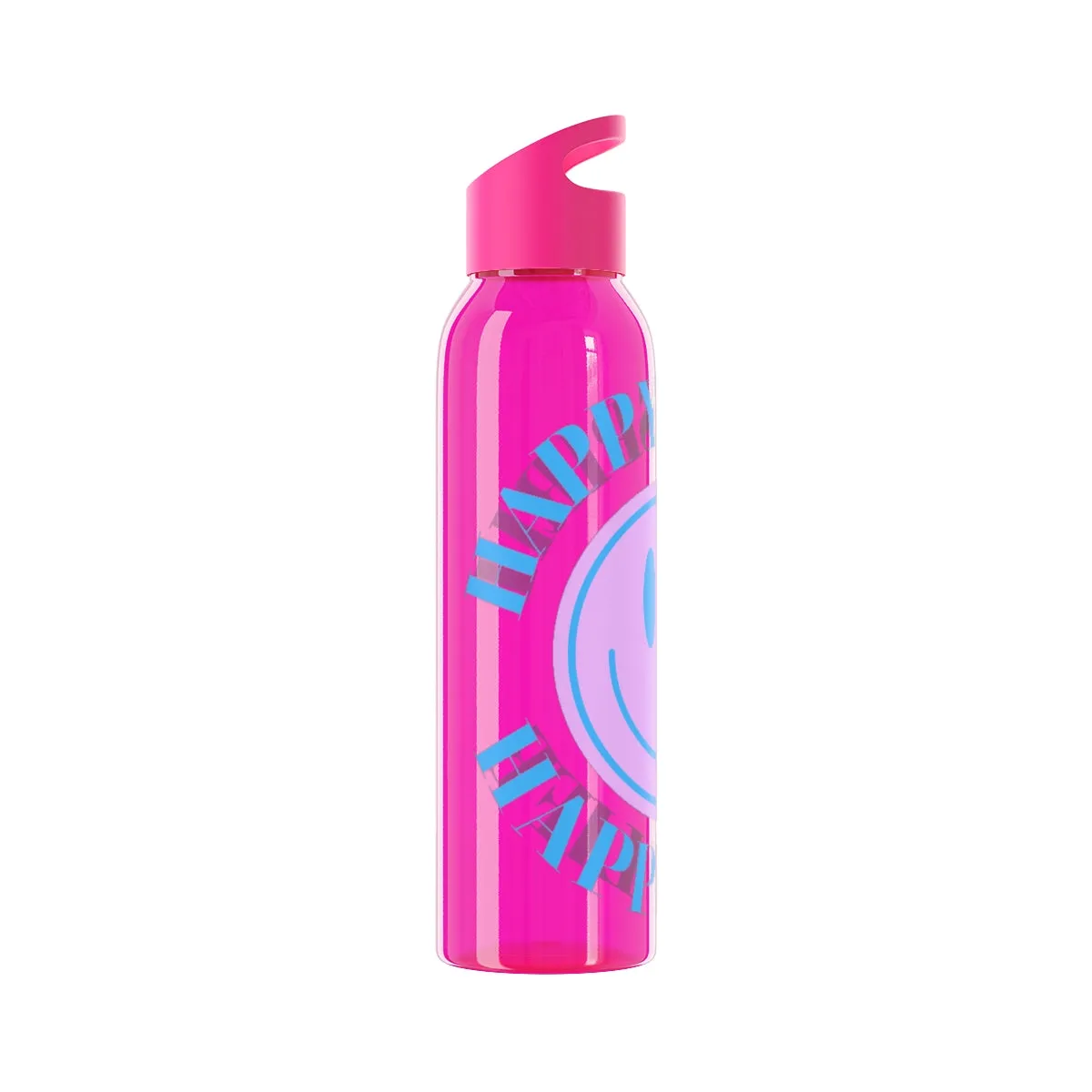 Water Bottle Happy Spirit Happy Life, Aesthetic Pink, Smile Face, Trendy Tumblr Bottle, Tritan Purple Happy Mind Tumbler, BPA Free H
