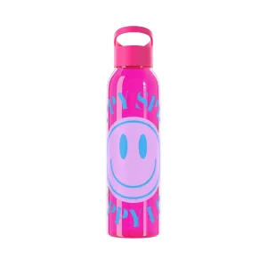Water Bottle Happy Spirit Happy Life, Aesthetic Pink, Smile Face, Trendy Tumblr Bottle, Tritan Purple Happy Mind Tumbler, BPA Free H