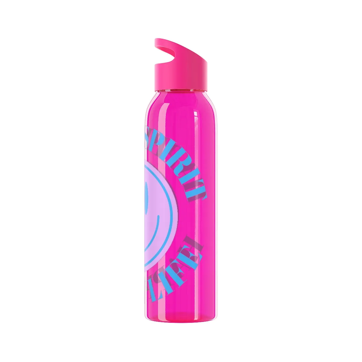 Water Bottle Happy Spirit Happy Life, Aesthetic Pink, Smile Face, Trendy Tumblr Bottle, Tritan Purple Happy Mind Tumbler, BPA Free H
