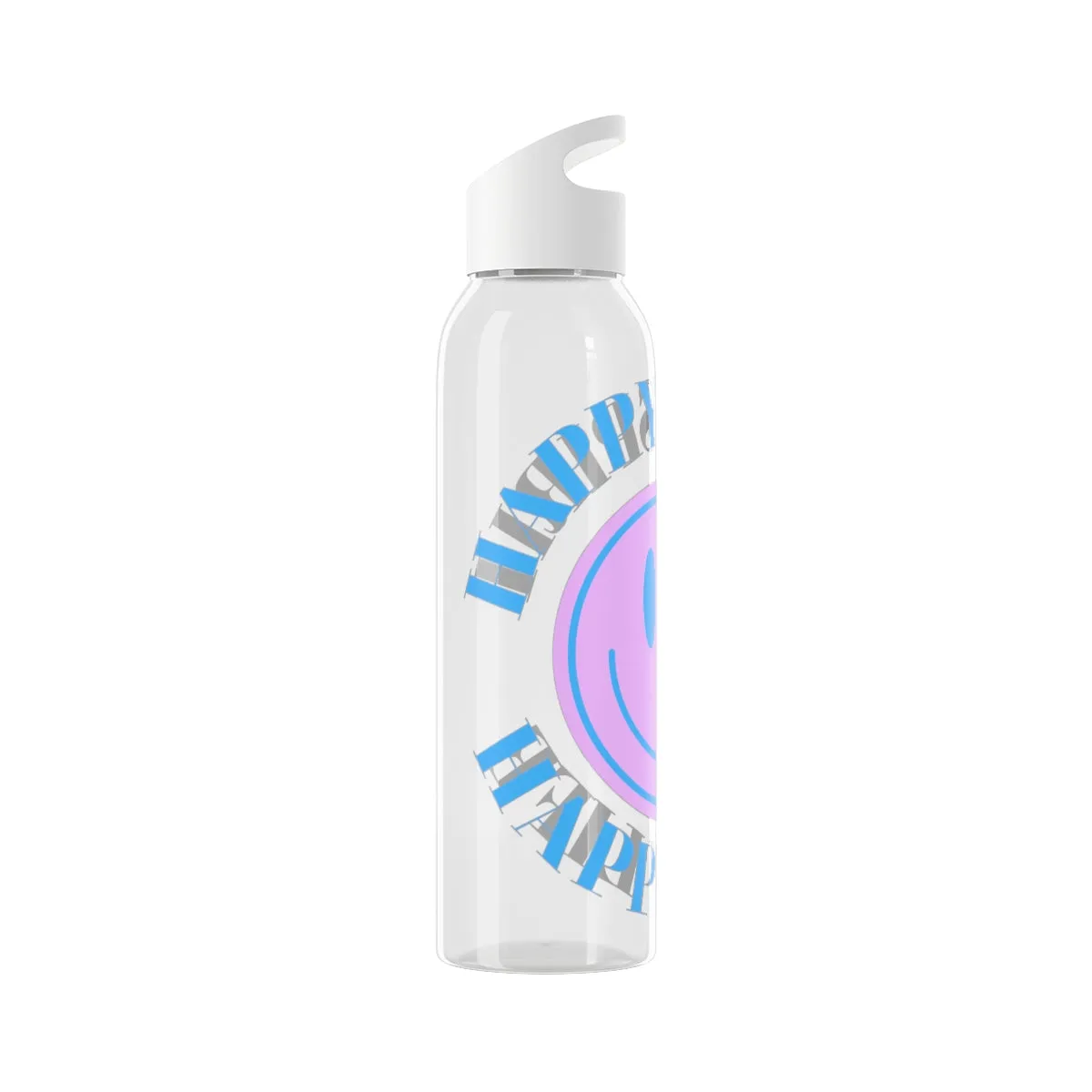 Water Bottle Happy Spirit Happy Life, Aesthetic Pink, Smile Face, Trendy Tumblr Bottle, Tritan Purple Happy Mind Tumbler, BPA Free H